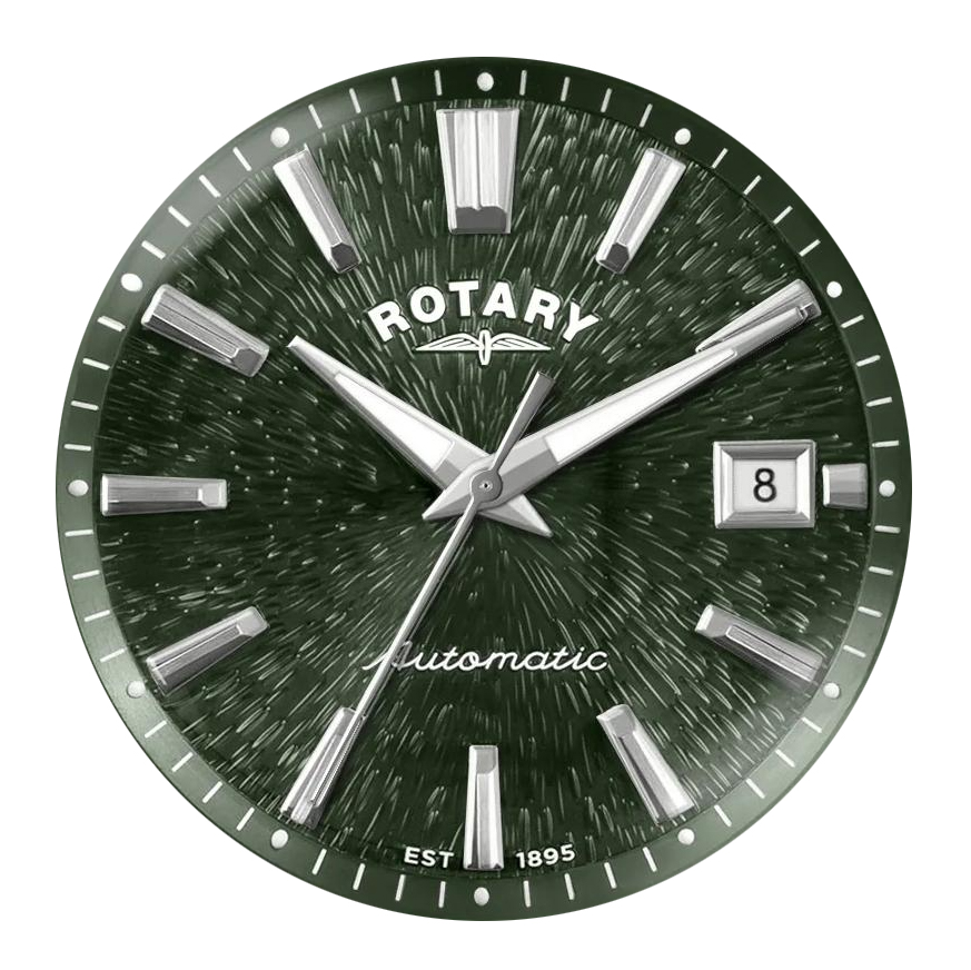 Zielona kamienna tarcza zegarka Rotary Lumen RGB10011/24