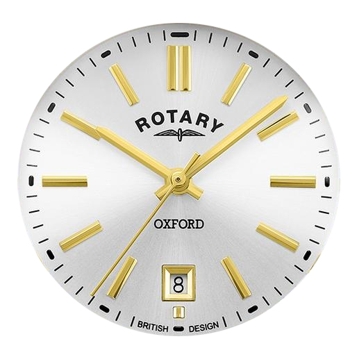 Złote indeksy zegarka Rotary Oxford LB05523/06