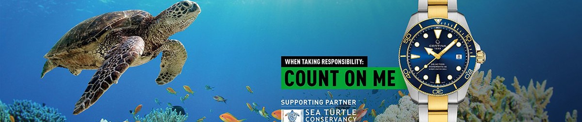 Certina DS Action Diver Sea Turtle Conservancy: Zobowiązanie pod znakiem żółwia