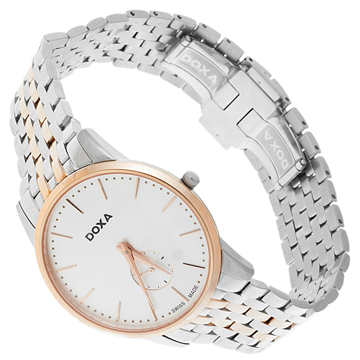 Doxa 105.60.021.60 Slim Line elegancki zegarek srebrny - miniatura 6