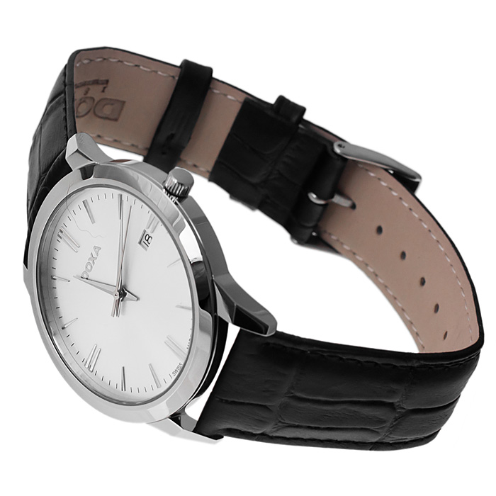 zegarek Doxa 106.10.021.01 srebrny Slim Line - miniatura 7