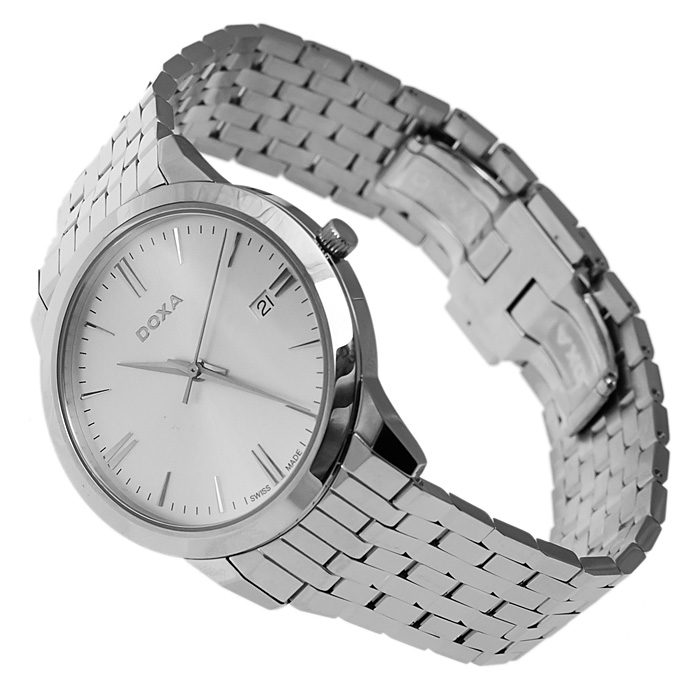 zegarek Doxa 106.10.021.10 srebrny Slim Line - miniatura 4