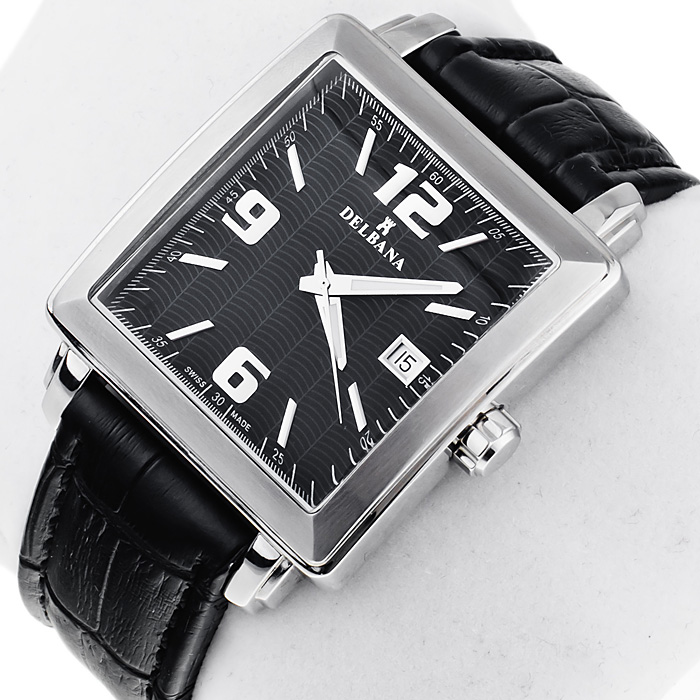 zegarek Delbana 467.502LBLK srebrny Lucerne - miniatura 2