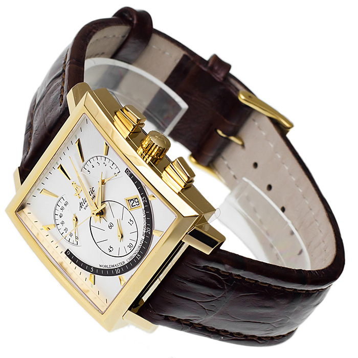zegarek Atlantic 54450.45.21 złoty Worldmaster - miniatura 4