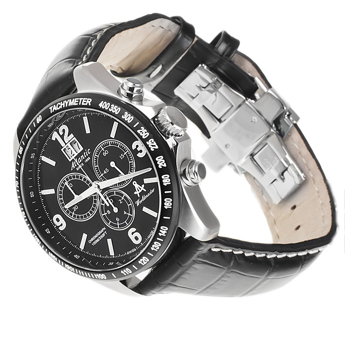 zegarek Atlantic 55460.47.66 srebrny Worldmaster - miniatura 4