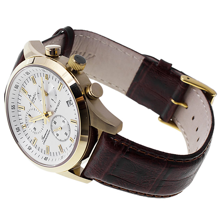 zegarek Atlantic 65451.45.21 złoty Seamove - miniatura 4