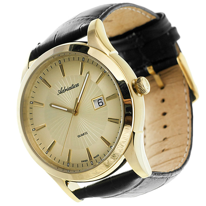 zegarek Adriatica A1191.1211Q złoty Pasek - miniatura 4