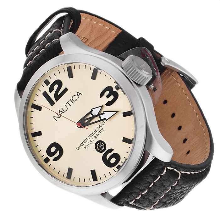 Nautica A12564G Pasek sportowy zegarek srebrny - miniatura 4