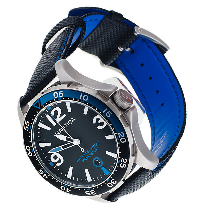 Nautica A12576G Pasek sportowy zegarek srebrny - miniatura 4