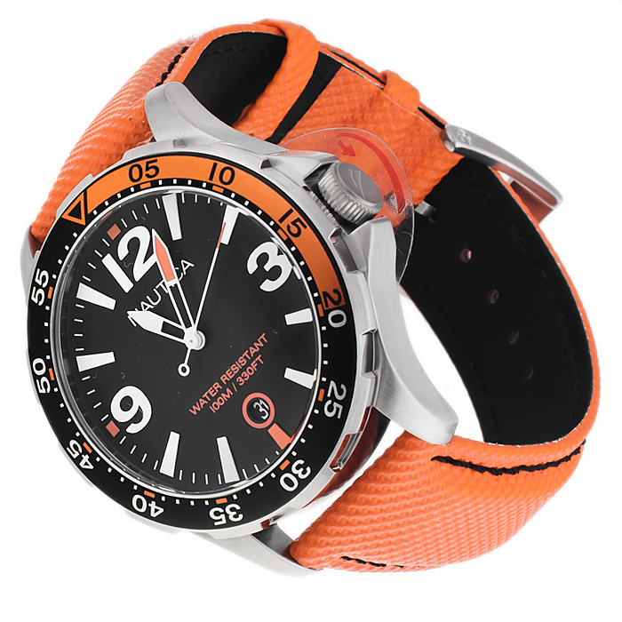 Nautica A12578G Pasek sportowy zegarek srebrny - miniatura 4