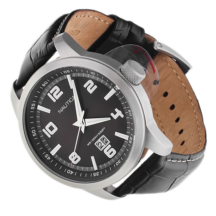Nautica A13552G Pasek sportowy zegarek srebrny - miniatura 4