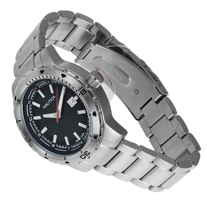 zegarek Nautica A14619G srebrny Bransoleta - miniatura 4