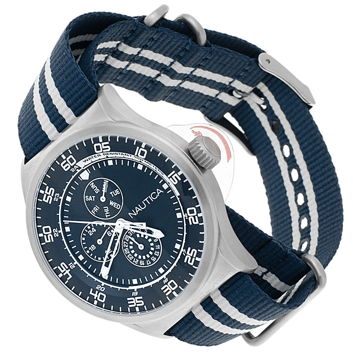 zegarek Nautica A14668G srebrny Pasek - miniatura 4