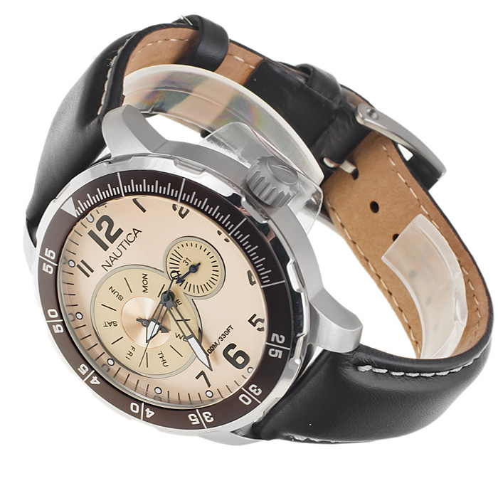 Nautica A15528G Pasek sportowy zegarek srebrny - miniatura 4
