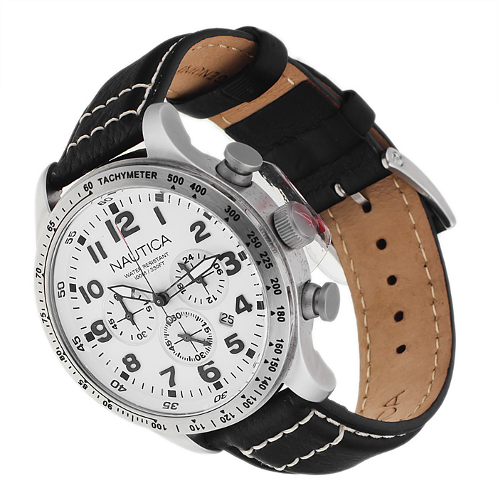 Nautica A15539G Pasek sportowy zegarek srebrny - miniatura 4