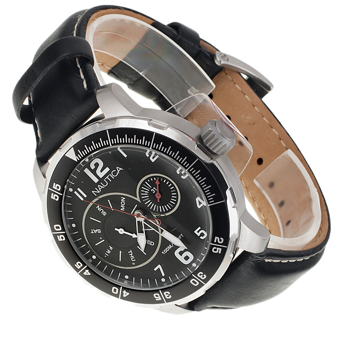 Nautica A15588G Pasek sportowy zegarek srebrny - miniatura 4