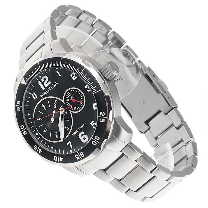 Nautica A16548G Bransoleta sportowy zegarek srebrny - miniatura 4