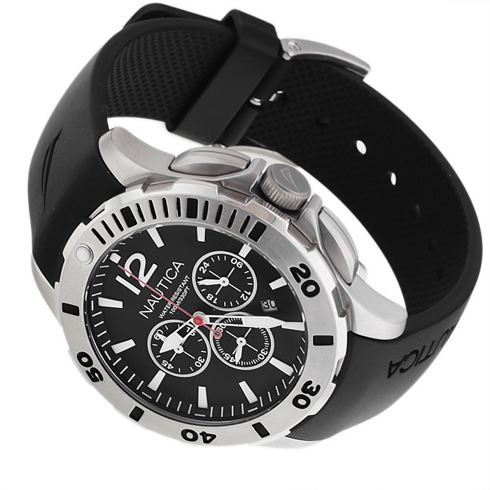 Nautica A16564G Pasek sportowy zegarek srebrny - miniatura 4