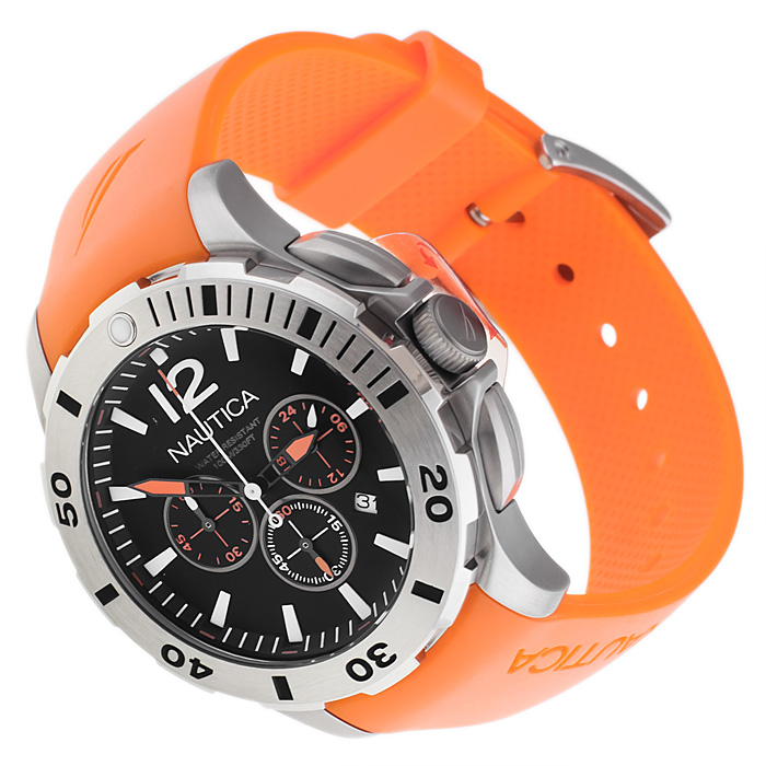 Nautica A16567G Pasek sportowy zegarek srebrny - miniatura 5