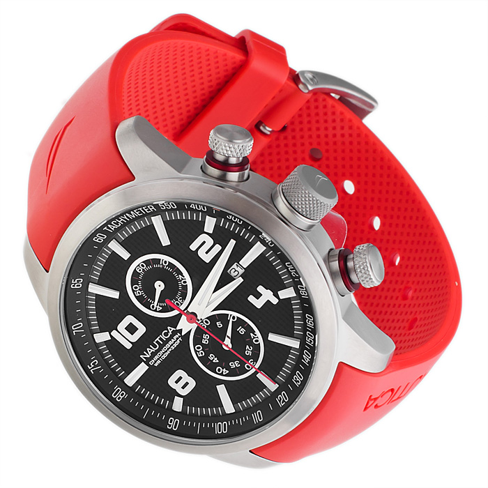 Nautica A17581G Pasek sportowy zegarek srebrny - miniatura 4