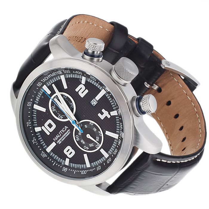 Nautica A18547G Pasek sportowy zegarek srebrny - miniatura 4