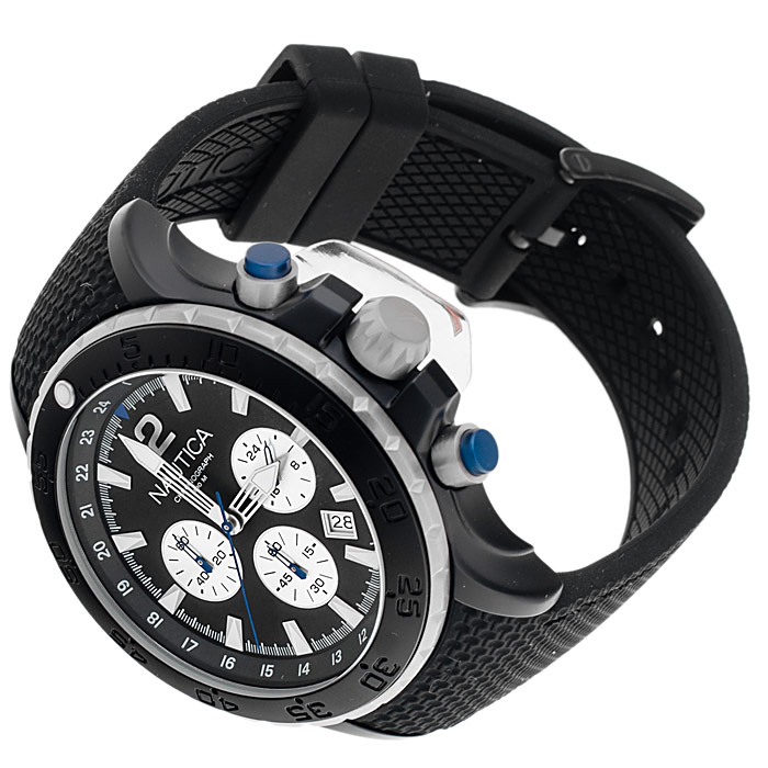 zegarek Nautica A22625G czarny Pasek - miniatura 4