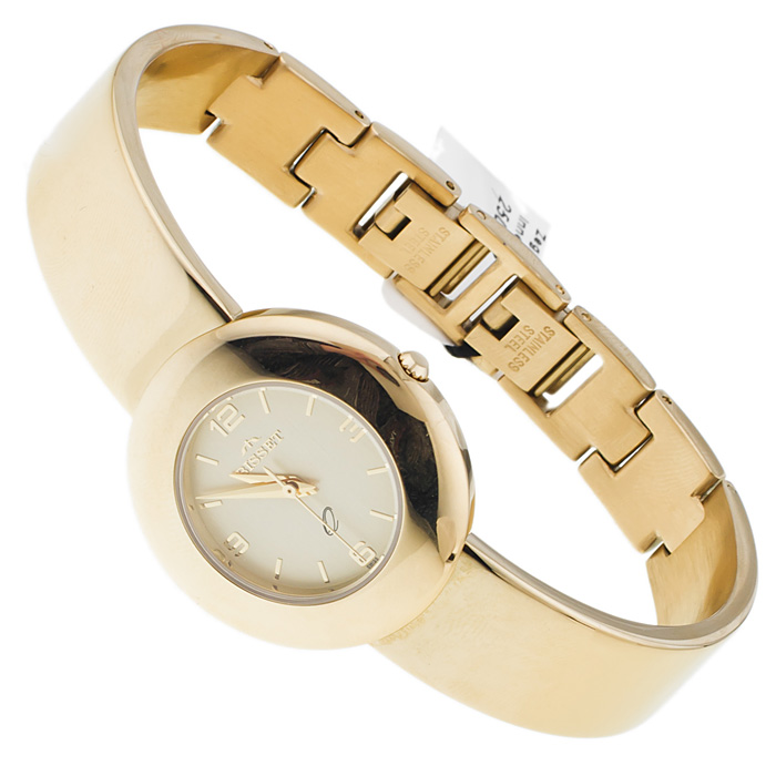 Bisset BS25034GOLD Biżuteryjne klasyczny zegarek złoty - miniatura 4
