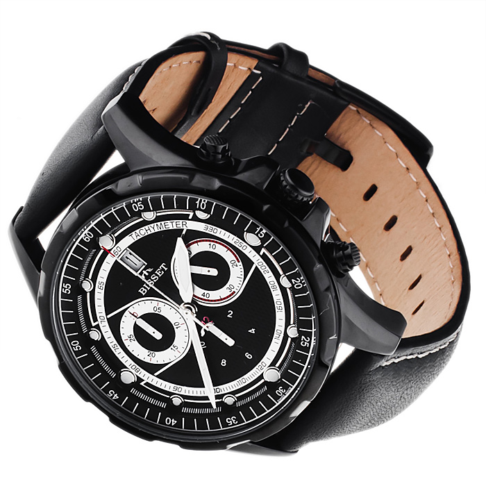 Bisset BS25B50BLACK Sportowe sportowy zegarek czarny - miniatura 4