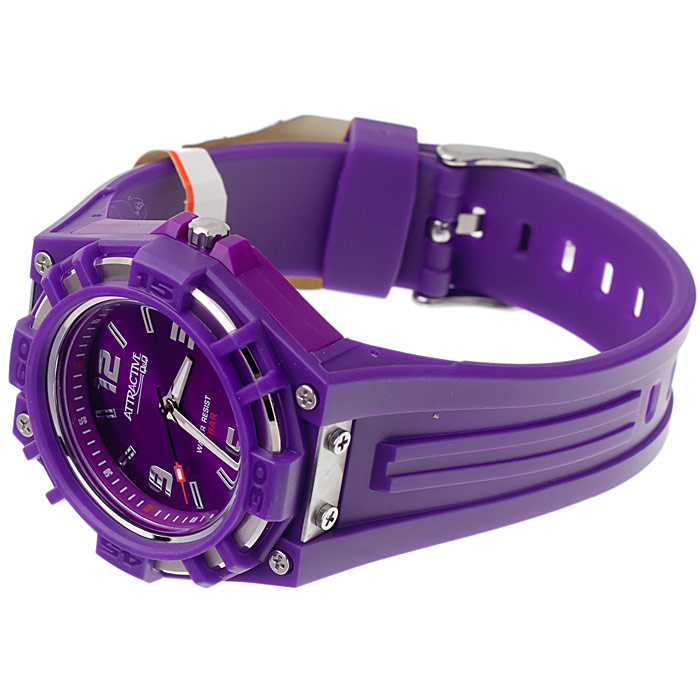 zegarek QQ DD00-004 fioletowy Unisex - miniatura 4