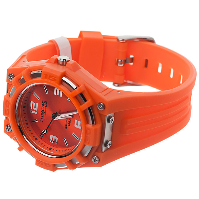 zegarek QQ DD00-005 pomarańczowy Unisex - miniatura 4