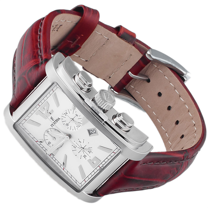 Festina F16081-1 Chronograf sportowy zegarek srebrny - miniatura 4