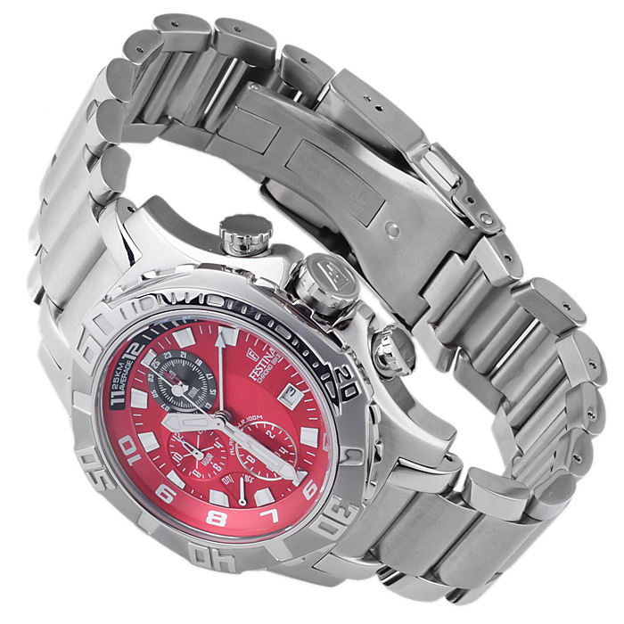 Festina F16177-7 Męskie sportowy zegarek srebrny - miniatura 4