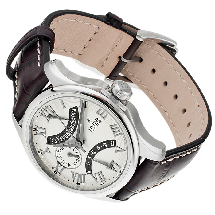 Festina F16275-4 Retro sportowy zegarek srebrny - miniatura 4
