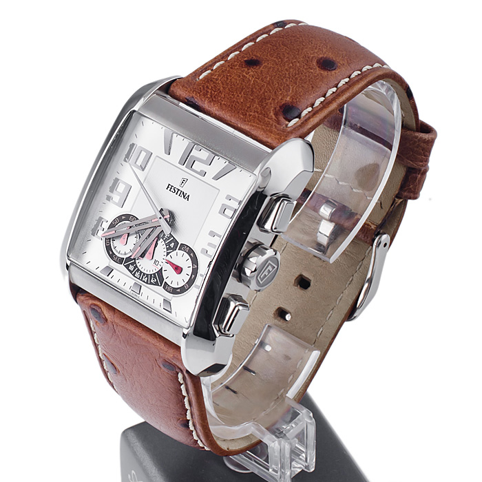 Festina F16294-4 Retro zegarek męski klasyczny mineralne - miniatura 3