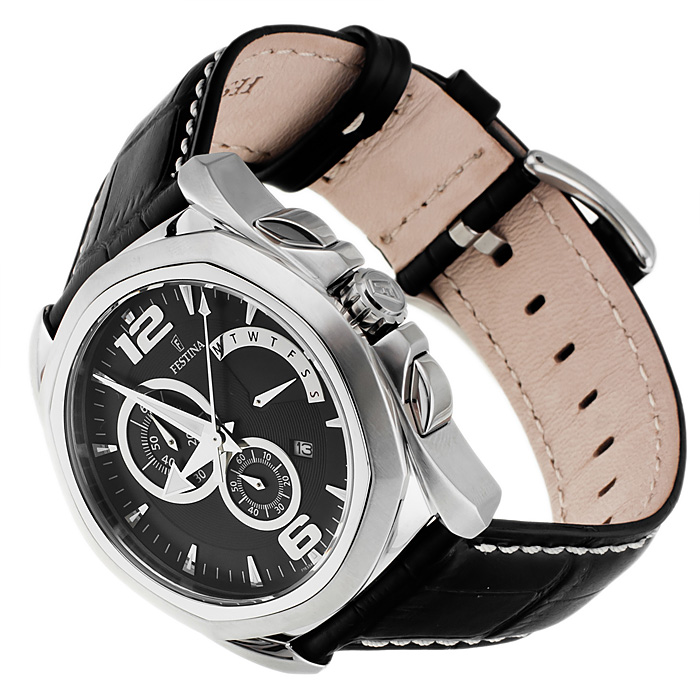 Festina F16354-3 Chronograf sportowy zegarek srebrny - miniatura 4