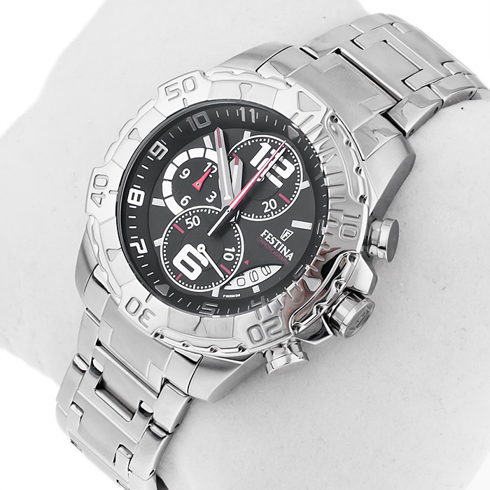zegarek Festina F16358-6 srebrny Chronograf - miniatura 2