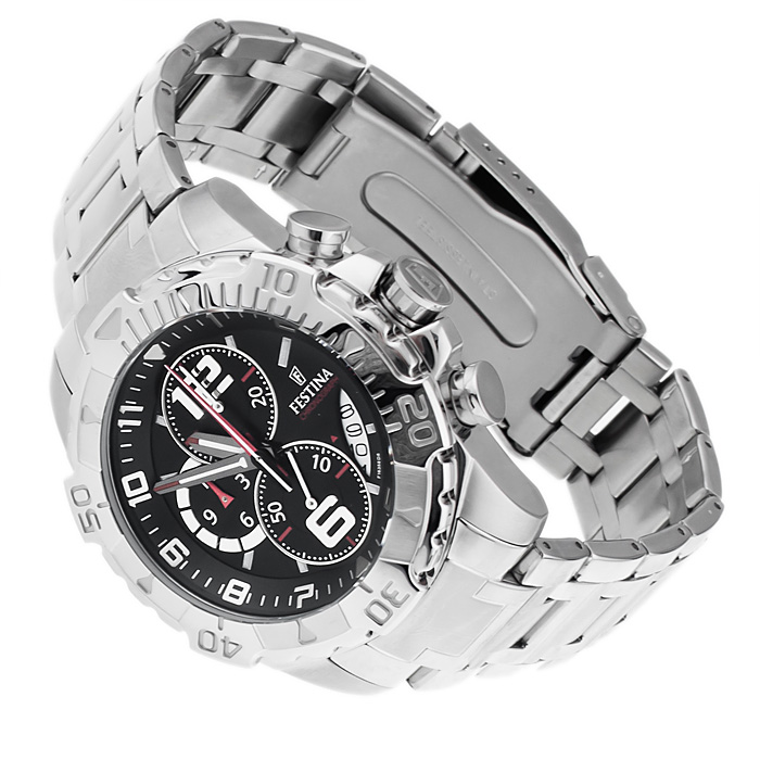 Festina F16358-6 Chronograf sportowy zegarek srebrny - miniatura 4