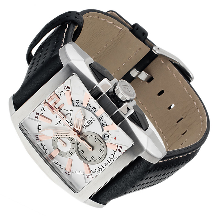 Festina F16363-1 Chronograf sportowy zegarek srebrny - miniatura 4