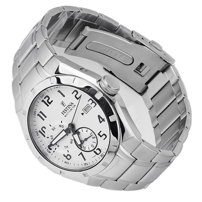 Festina F16483-1 Classic sportowy zegarek srebrny - miniatura 4