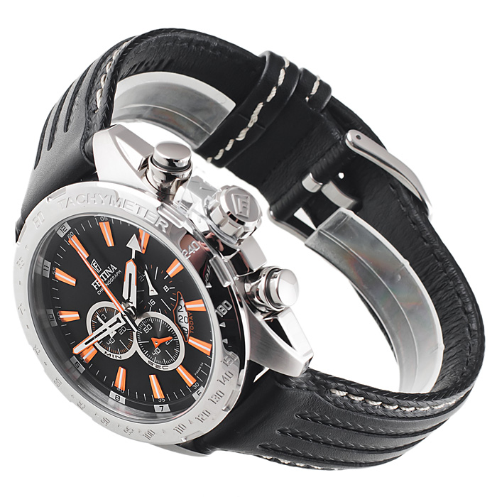 Festina F16489-4 Chronograf sportowy zegarek srebrny - miniatura 4