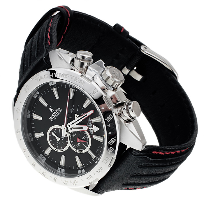 Festina F16489-5 zegarek męski Chronograf srebrny