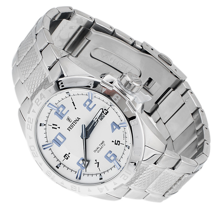 Festina F16490-1 Classic sportowy zegarek srebrny - miniatura 4