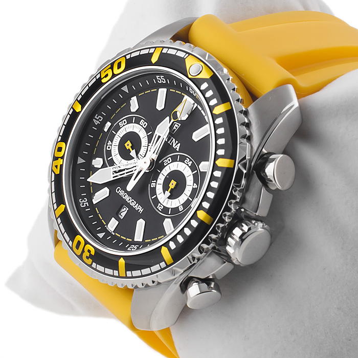 zegarek Festina F16574-1 srebrny Chronograf - miniatura 2