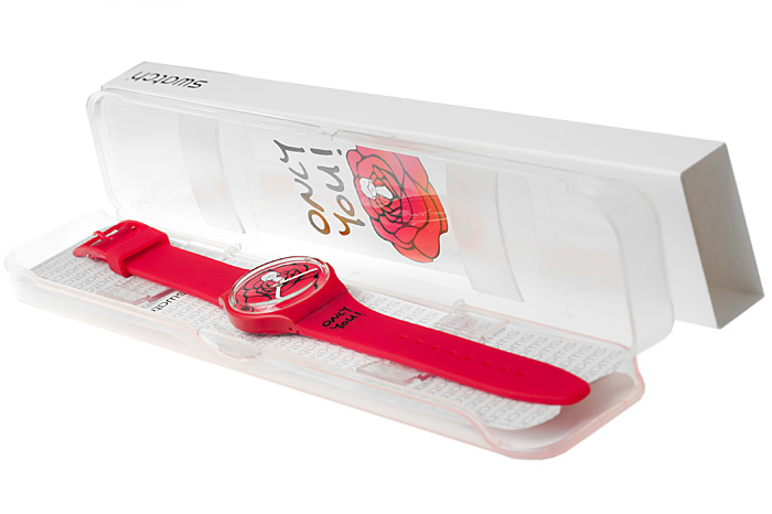 Swatch GZ264 CATCH MY HEART Originals Gent fashion/modowy zegarek czerwony - miniatura 2