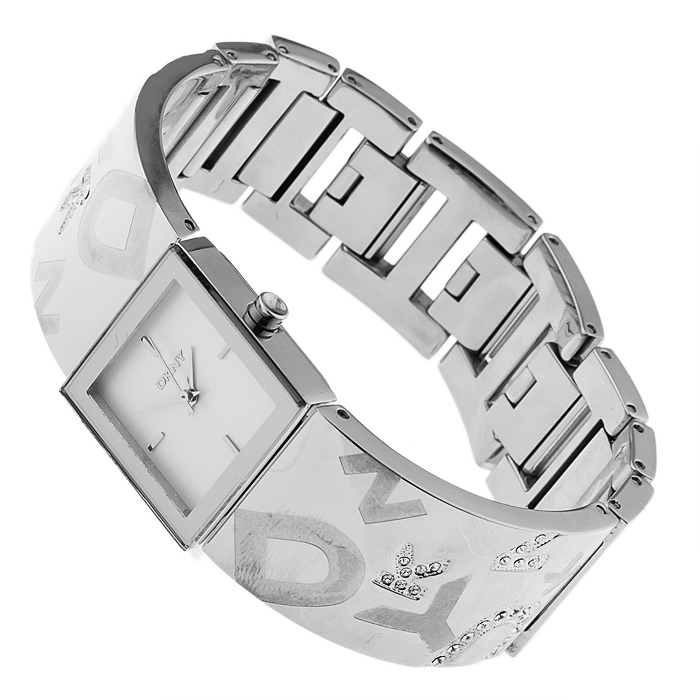 DKNY NY4801 Bransoleta fashion/modowy zegarek srebrny - miniatura 4