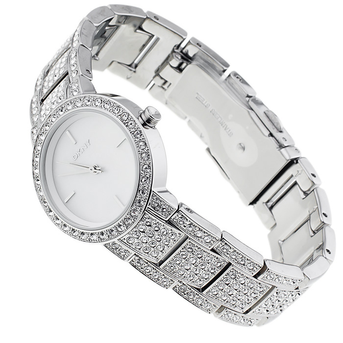 DKNY NY8051 Bransoleta fashion/modowy zegarek srebrny - miniatura 4
