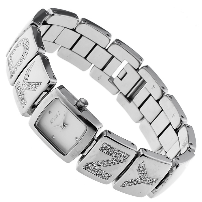 DKNY NY9101 Bransoleta fashion/modowy zegarek srebrny - miniatura 4
