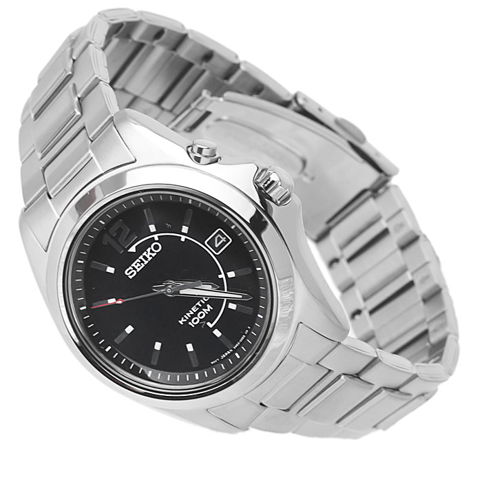 zegarek Seiko SKA477P1 srebrny Kinetic - miniatura 4