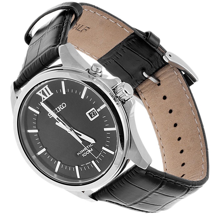 zegarek Seiko SKA573P2 srebrny Kinetic - miniatura 4