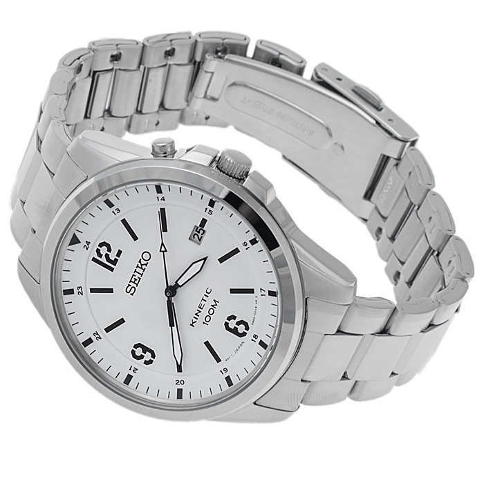 zegarek Seiko SKA607P1 srebrny Kinetic - miniatura 4